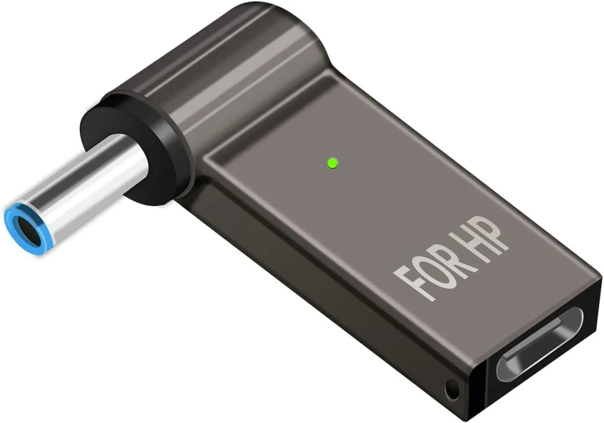 FLEANE FLEANE USB-C to 4.5mm DC Jack Adapter 100W PD for HP ProBook EliteBook Envy 13 15 17 — product photo