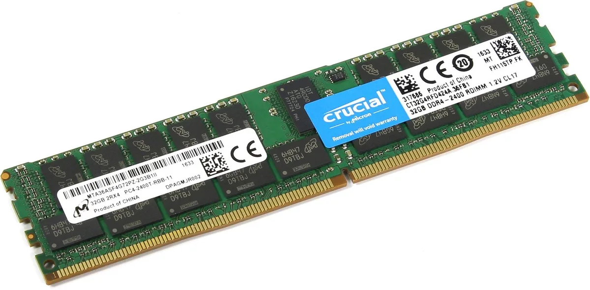 Crucial Crucial CT32G4RFD424A 32GB DDR4 2400 ECC Registered Server RAM — product photo
