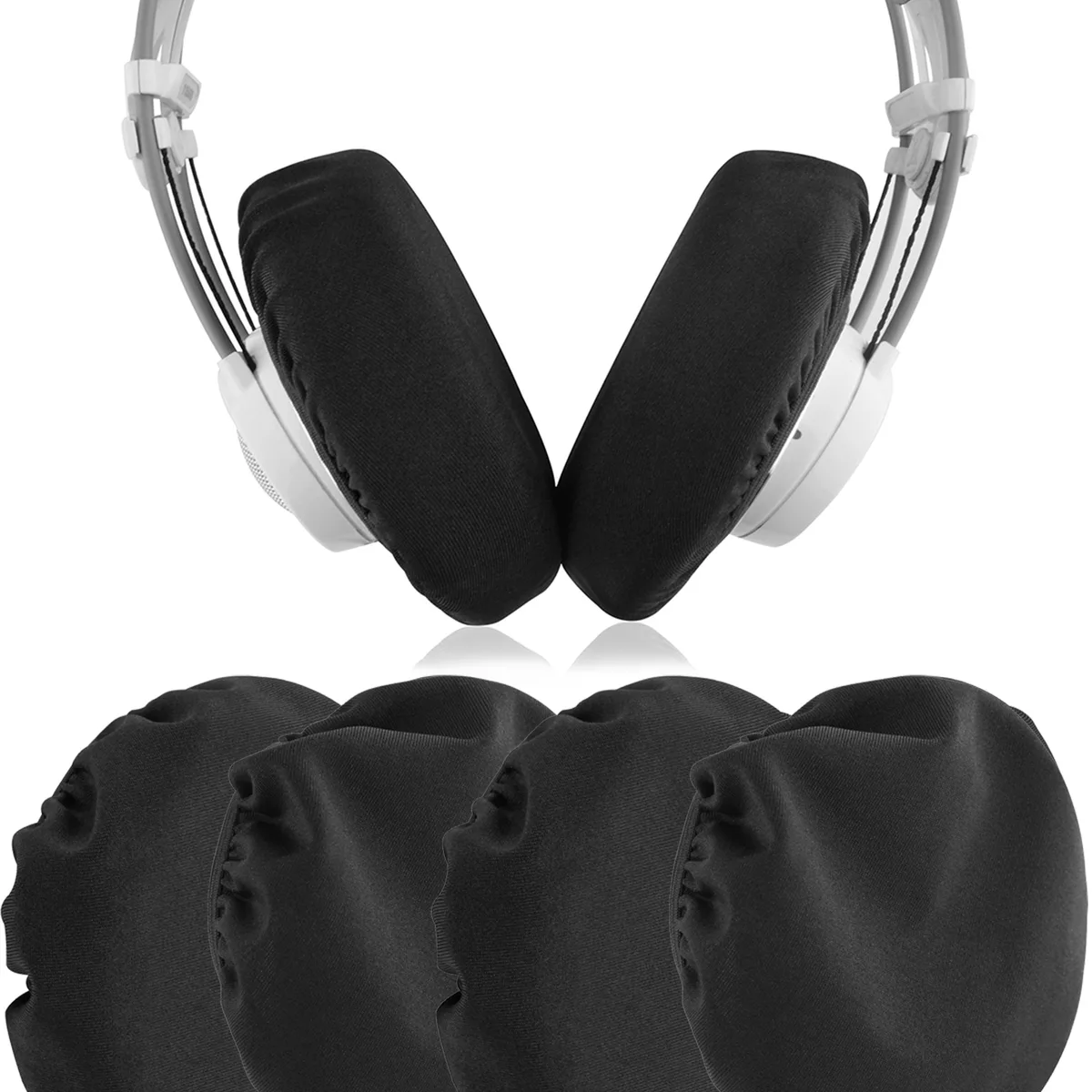 Geekria Geekria Large Flex Fabric Washable Headphone Covers 2 Pairs Black 11-16cm — product photo