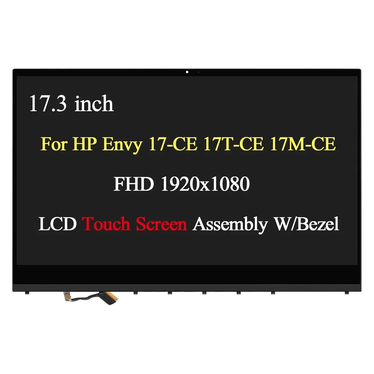 NUOLAISUN NUOLAISUN 17.3" FHD Touch Screen for HP Envy 17M-CE1013DX w/Bezel — product photo