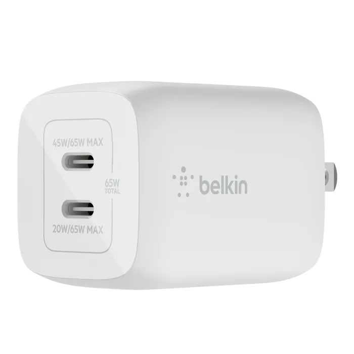 Belkin Belkin BoostCharge Pro WCH013DQWH 65W USB-C PD 3.0 PPS Wall Charger — product photo
