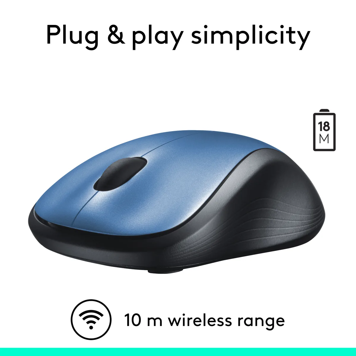 Logitech Logitech 910-001917 M310 Peacock Blue RF Wireless Optical Mouse — product photo