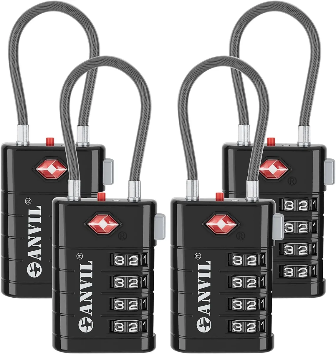 BFKK BFKK TSA008 Luggage Lock with Search Alert Indicator Black — product photo