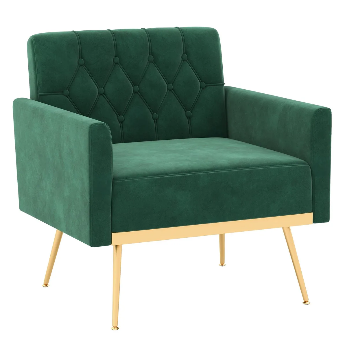 SlickBlue SlickBlue Modern Velvet Accent Chair Turquoise 30" x 25" x 30.5 — product photo