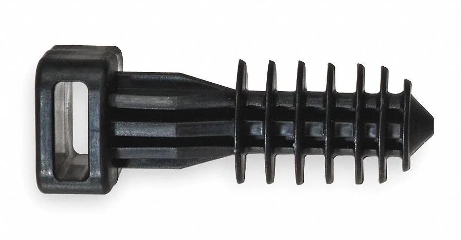 Panduit Panduit SGMPMS25-C0 Masonry Push-In Cable Ties Mount, Black, 0.53 in — product photo