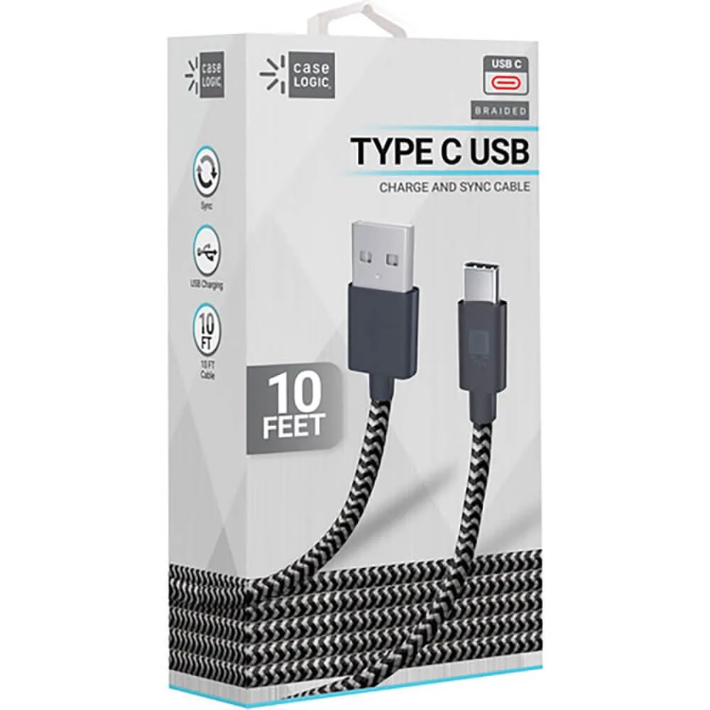 Case Logic Case Logic USB-C to USB-A Fabric Cable 3.5 inch USB 2.0 60 MB/s — product photo
