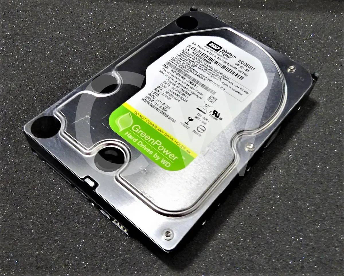 Western Digital Western Digital AV-GP WD10EURS 1 TB 5400 RPM 64 MB 3.5" SATA internal hard drive — product photo