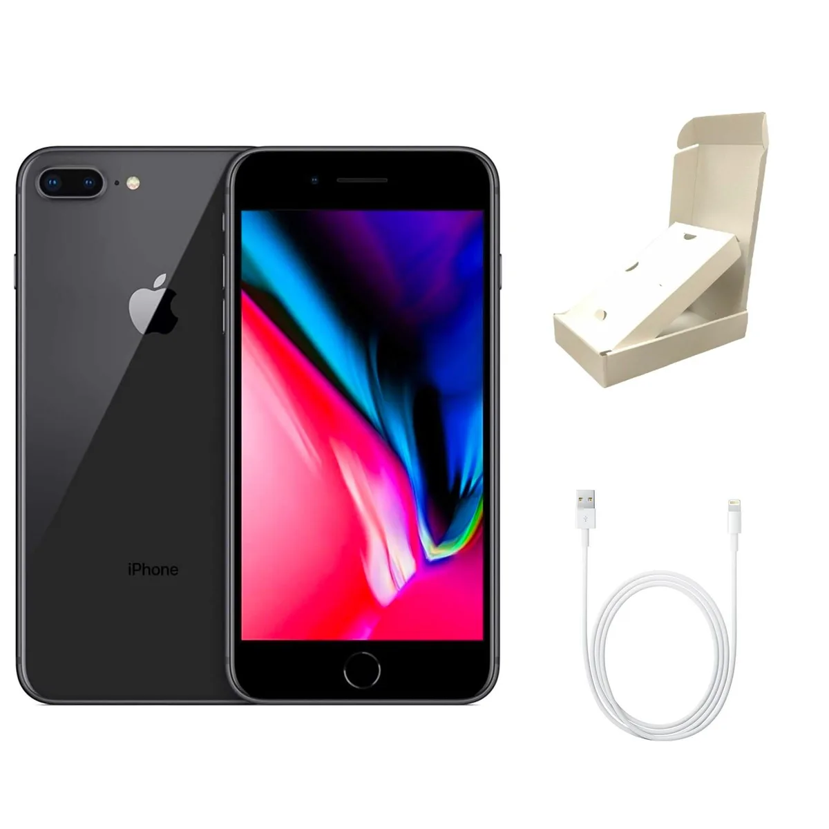 Apple Apple iPhone 8 Plus A1864 256GB Space Gray Grade A Gift Box cell phones - unlocked — product photo