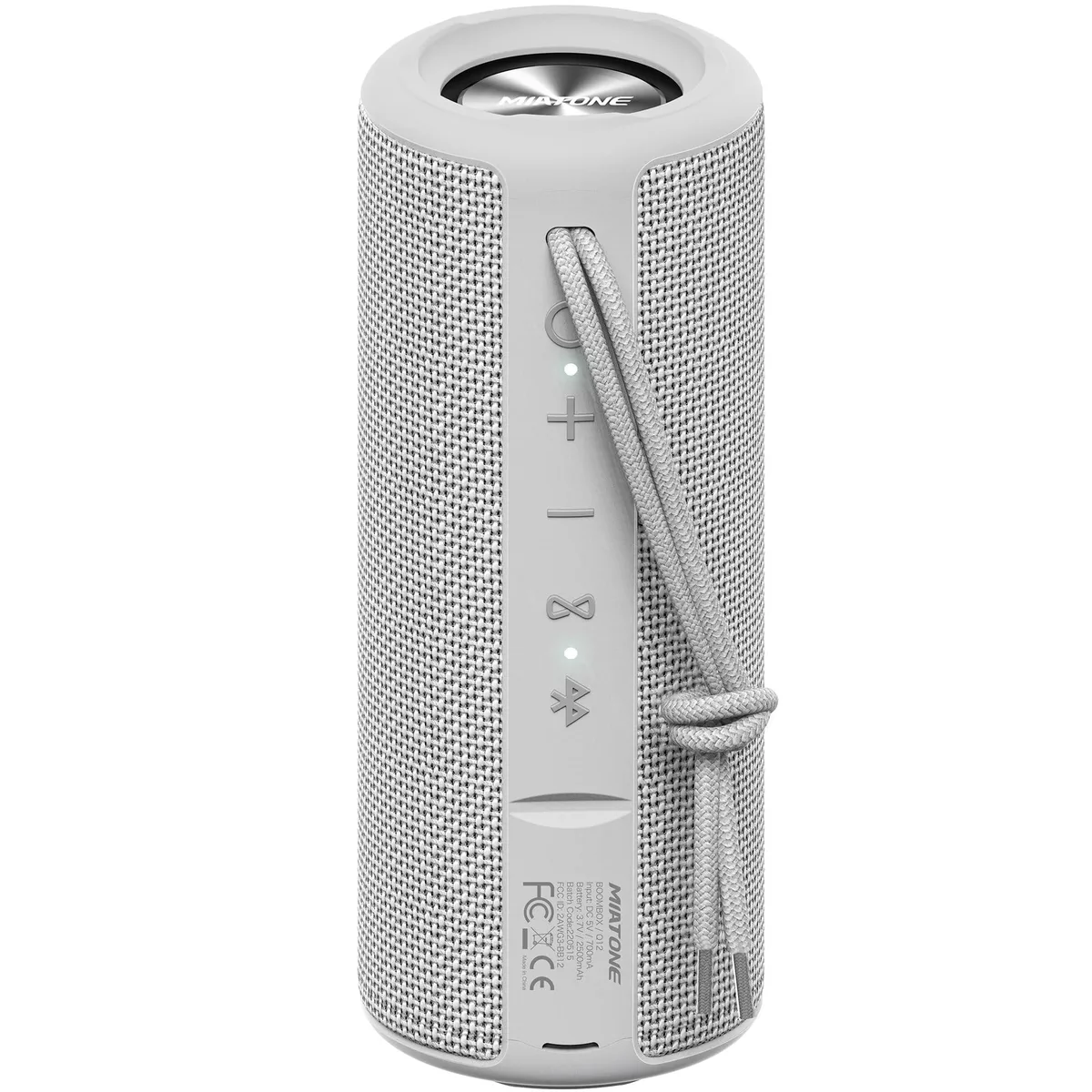 Bipra Bipra MIATONE Boombox Portable Bluetooth 5.3 Speaker Grey 2 in 1 accessory — product photo