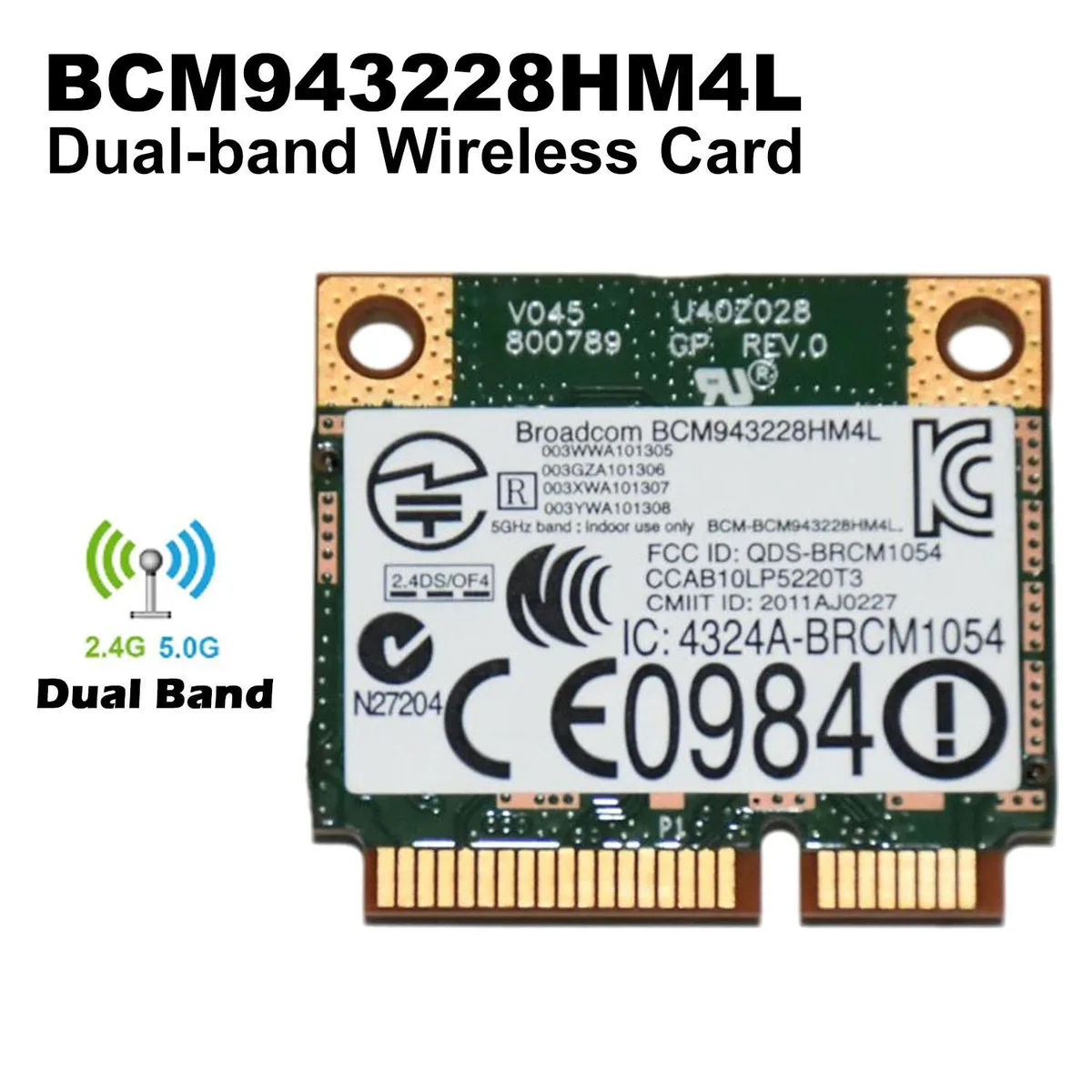 DELL DELL DW1530 Wi-Fi adapter BCM943228HM4L dual band 2.4GHz 5GHz — product photo
