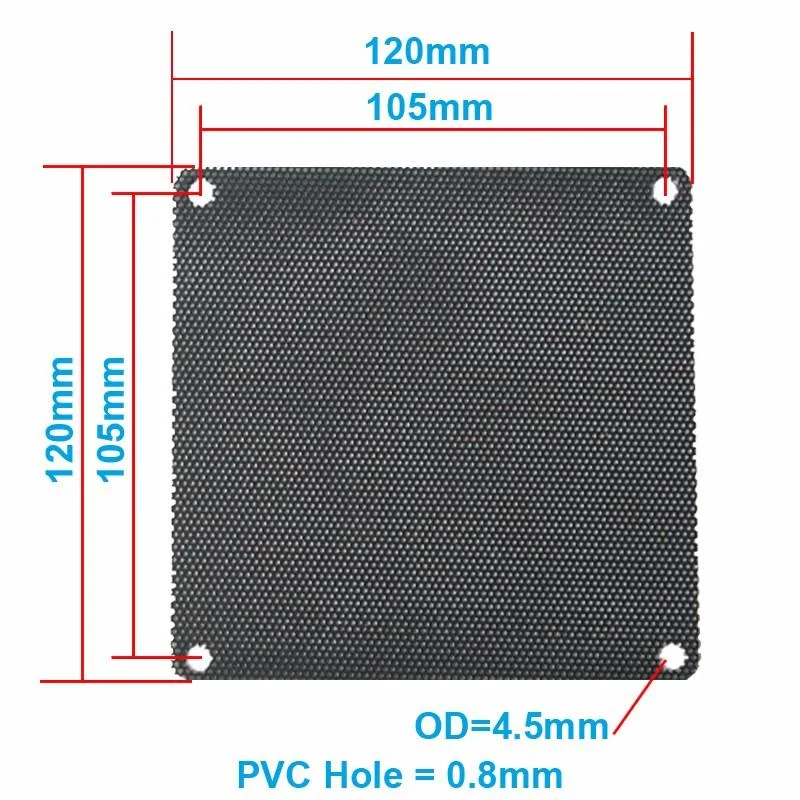 EN-Labs EN-Labs 120 x 120 mm PVC Mesh Dust Filters 5pcs — product photo
