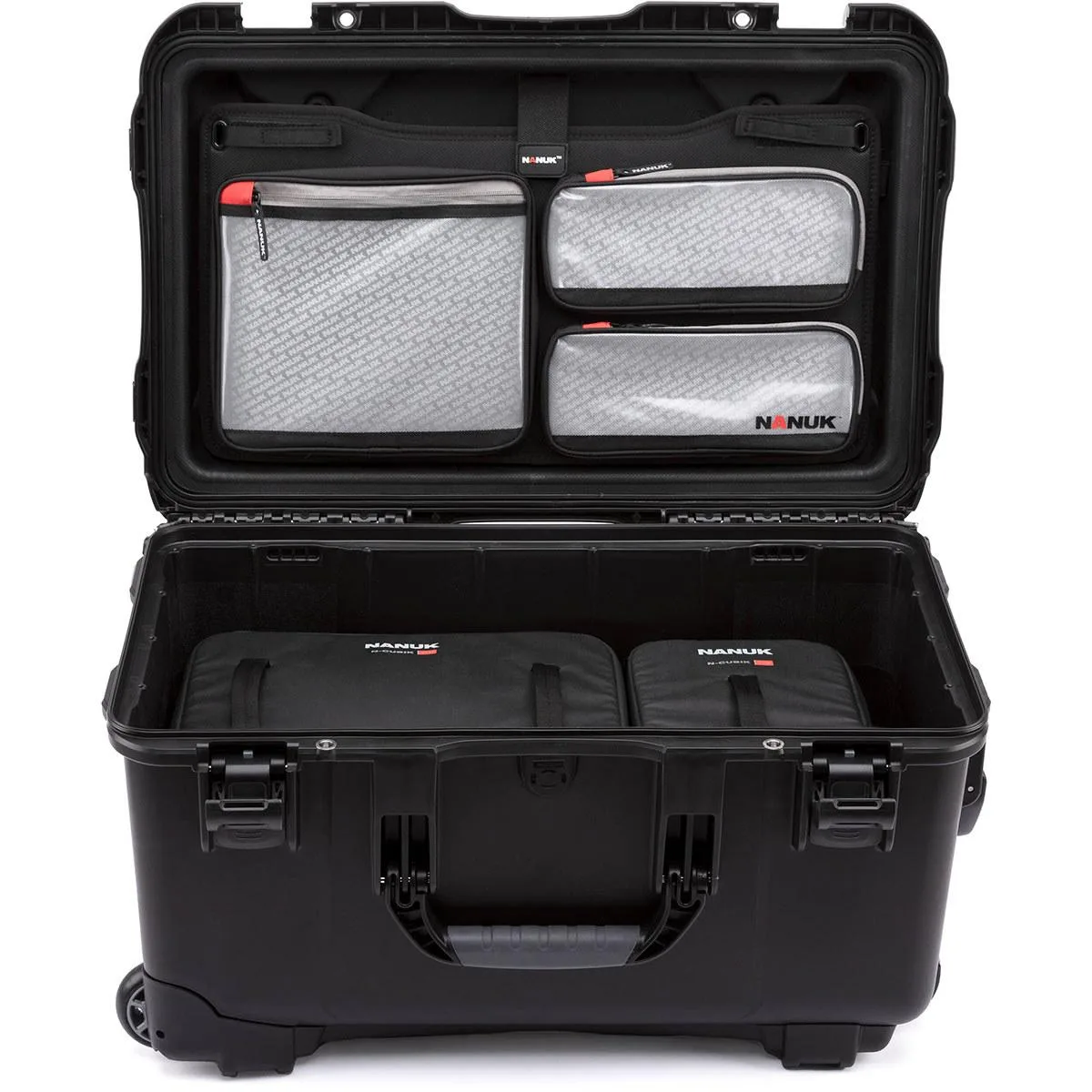 NANUK NANUK 935 Wheeled Waterproof Camera Case with N-Cubik 17S 17M Inserts and Lid Organizer Black — product photo