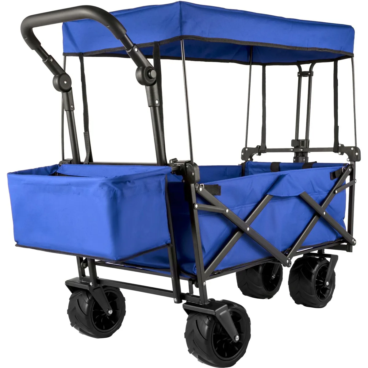 VEVOR VEVOR Collapsible Garden Cart with Canopy, Blue — product photo