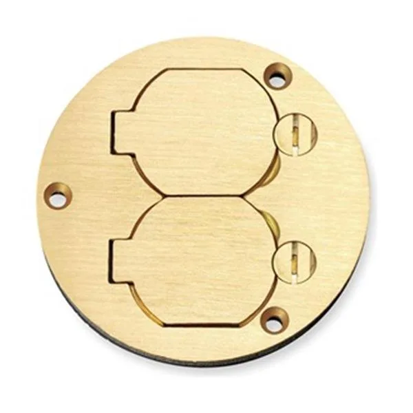 Hubbell Incorporated Hubbell Incorporated S3925 Box Cover Floor Box Type 2 Gang Brass — product photo