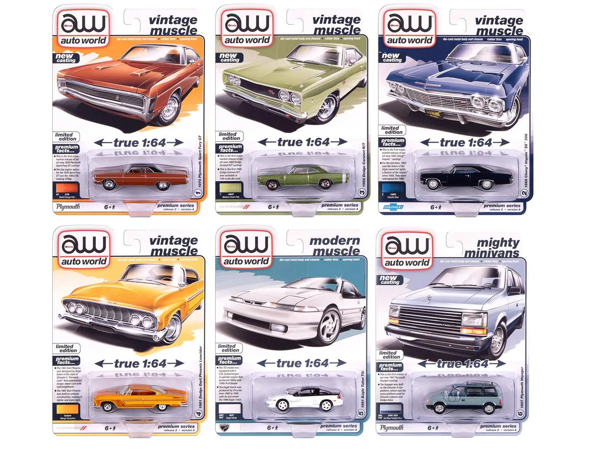 auto world Auto World Premium 2025 Release 2 Set A 1/64 Diecast 6-Car Set — product photo