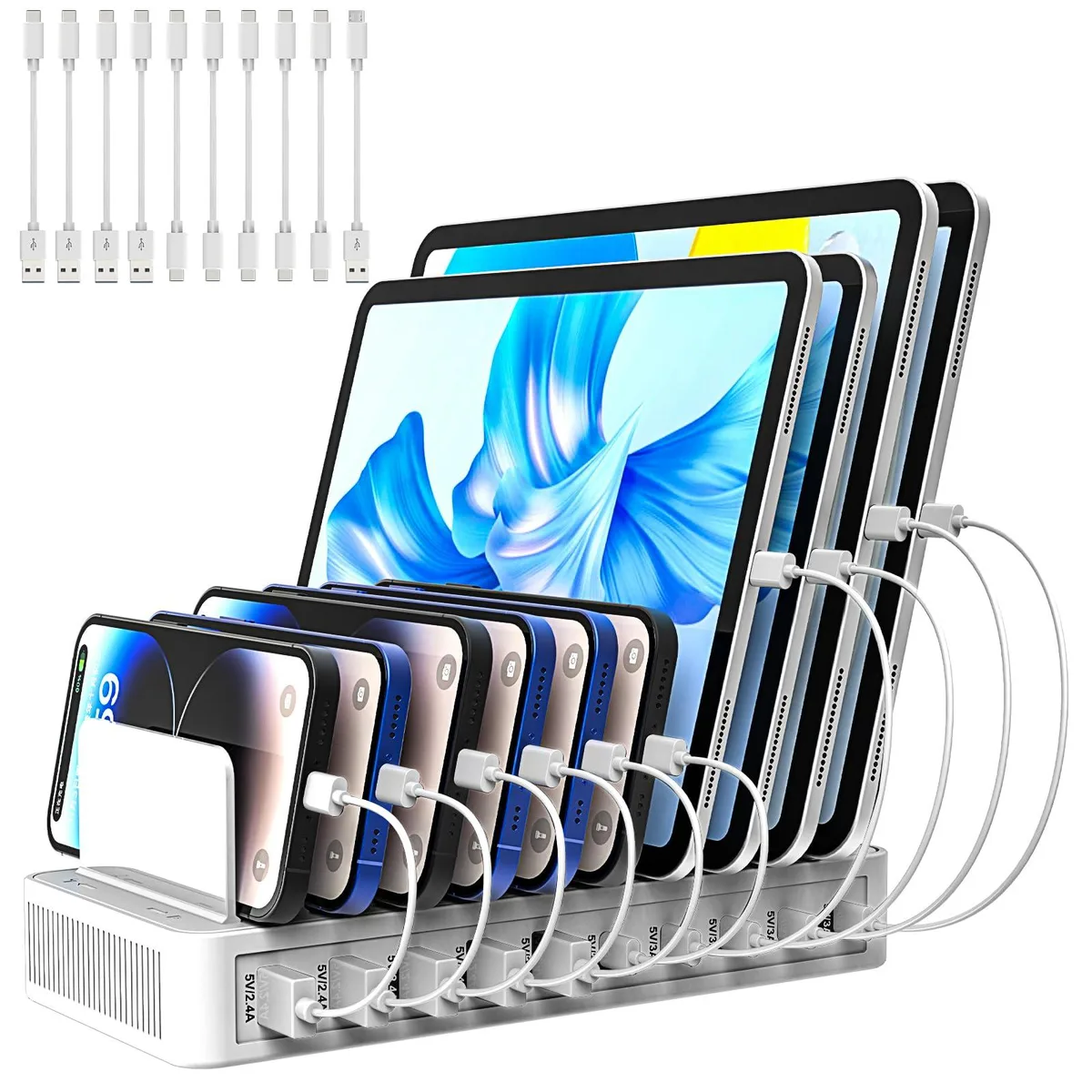 RISWOJOR RIS100W-10P 100W 10 Port Straight Blade Plug — product photo