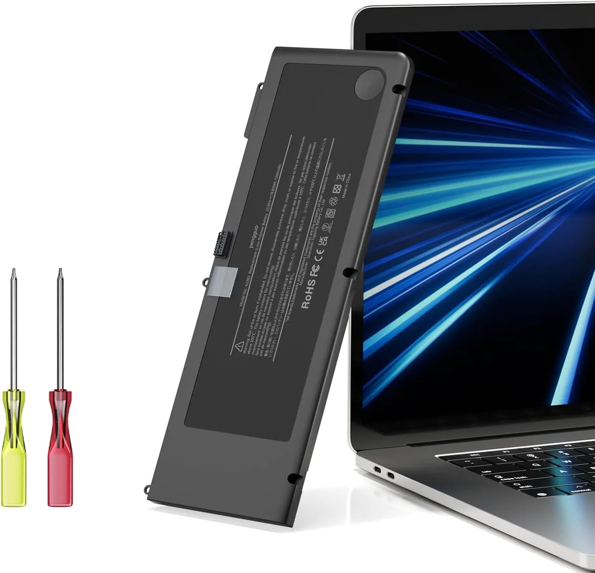 PISKEKAT PISKEKAT A1382 laptop battery 7200mAh 10.95V for MacBook Pro 15 A1286 Early 2011 Late 2011 Mid 2012 — product photo