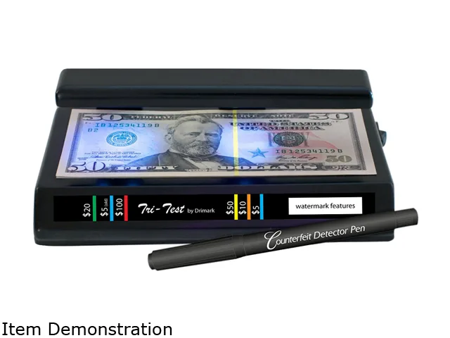 Dri-Mark Dri-Mark 351TRI Counterfeit Detector Black 8.00 x 4.00 — product photo