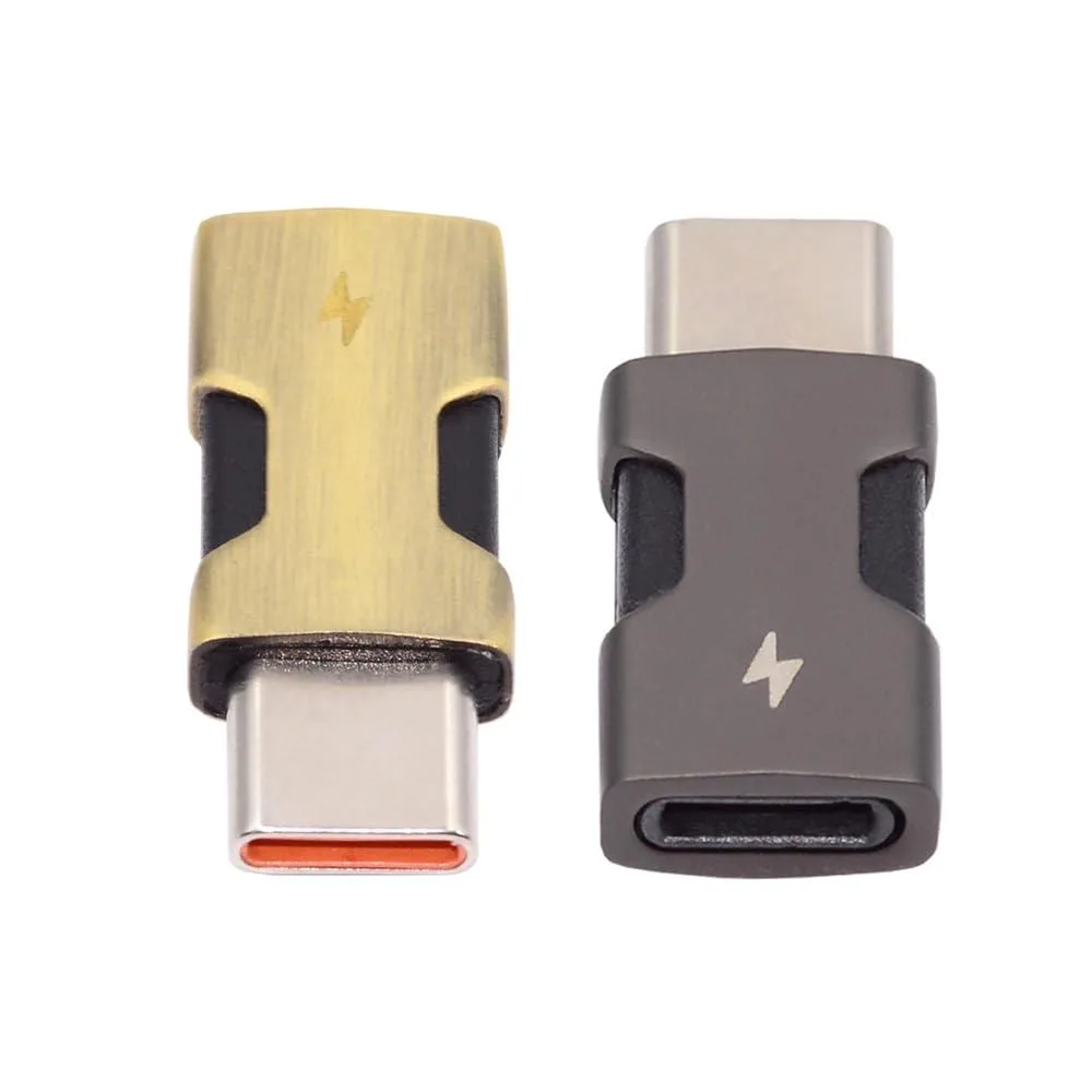 Fervit Fervit USB-C Male to 8P Female Power Adapter 2-Pack Gold Grey 27W 480Mbps — product photo