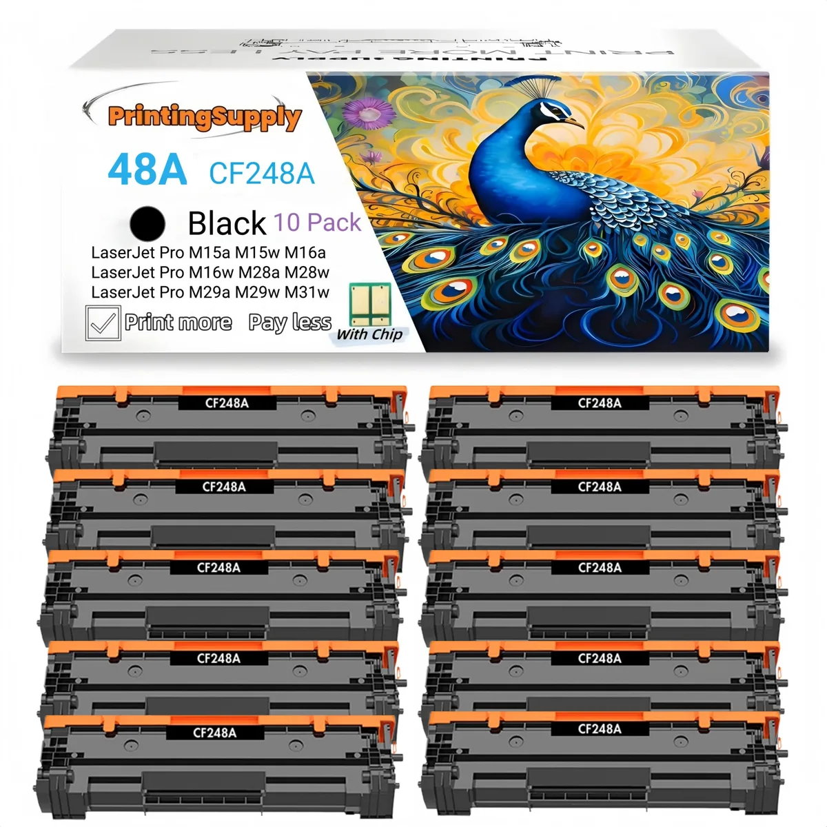 Aster Graphics Inc Aster Graphics Inc 48A CF248A Black Compatible Toner Cartridge 10 Pack 1000 Pages — product photo