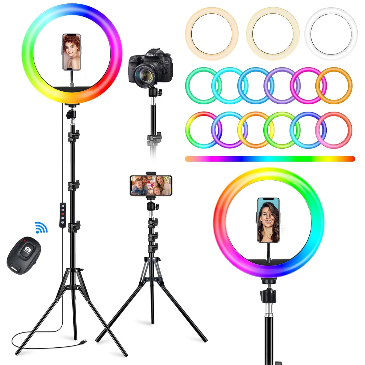  Neewer Stally 10.2" RGB Ring Light 75" Stand — product photo