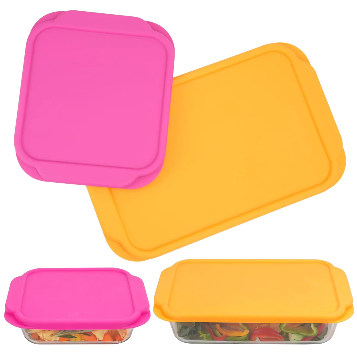 Purekra Silicone Lids for Pyrex 222 & 233, 2 Pack — product photo