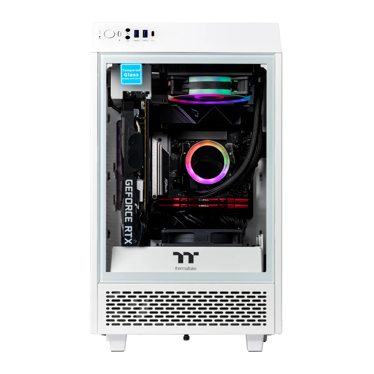 Velztorm Velztorm White Vertix Mini ITX Gaming PC Ryzen 9 5900X RTX 3070 64GB DDR4 2TB NVMe White — product photo