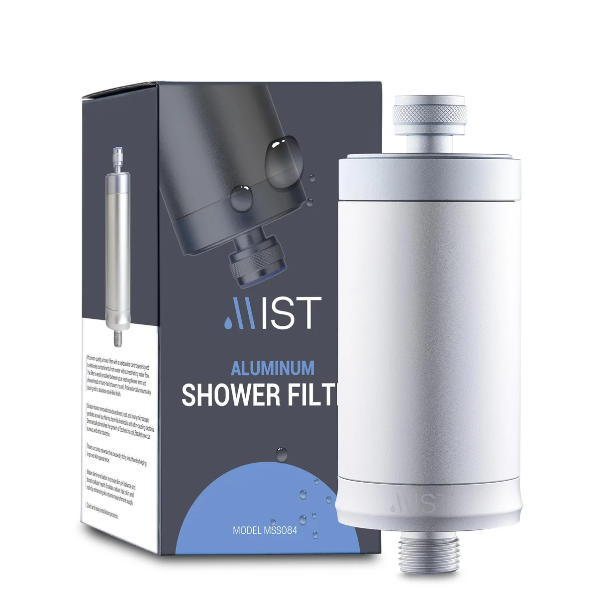 Mist Mist Aluminum Shower Filter 8 Stage Silver — product photo
