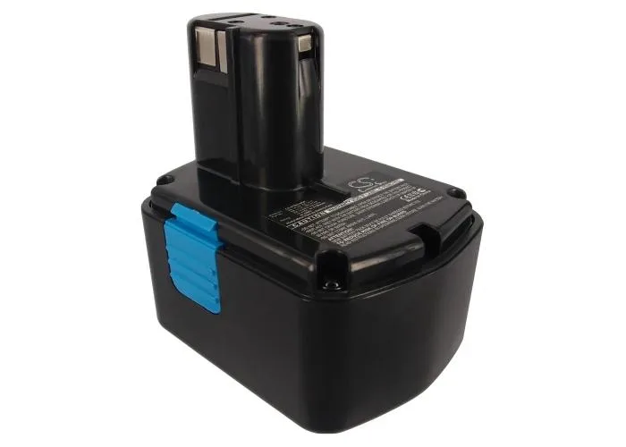 Rectangular power-tool battery pack with labelled plastic casing