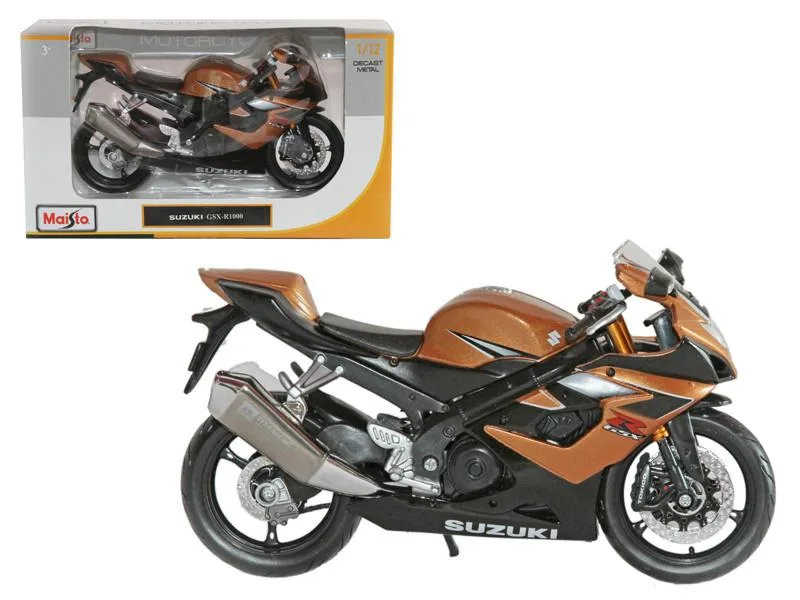 Maisto Maisto Suzuki GSX R1000 Bronze 1/12 Diecast Motorcycle hobby collectible — product photo