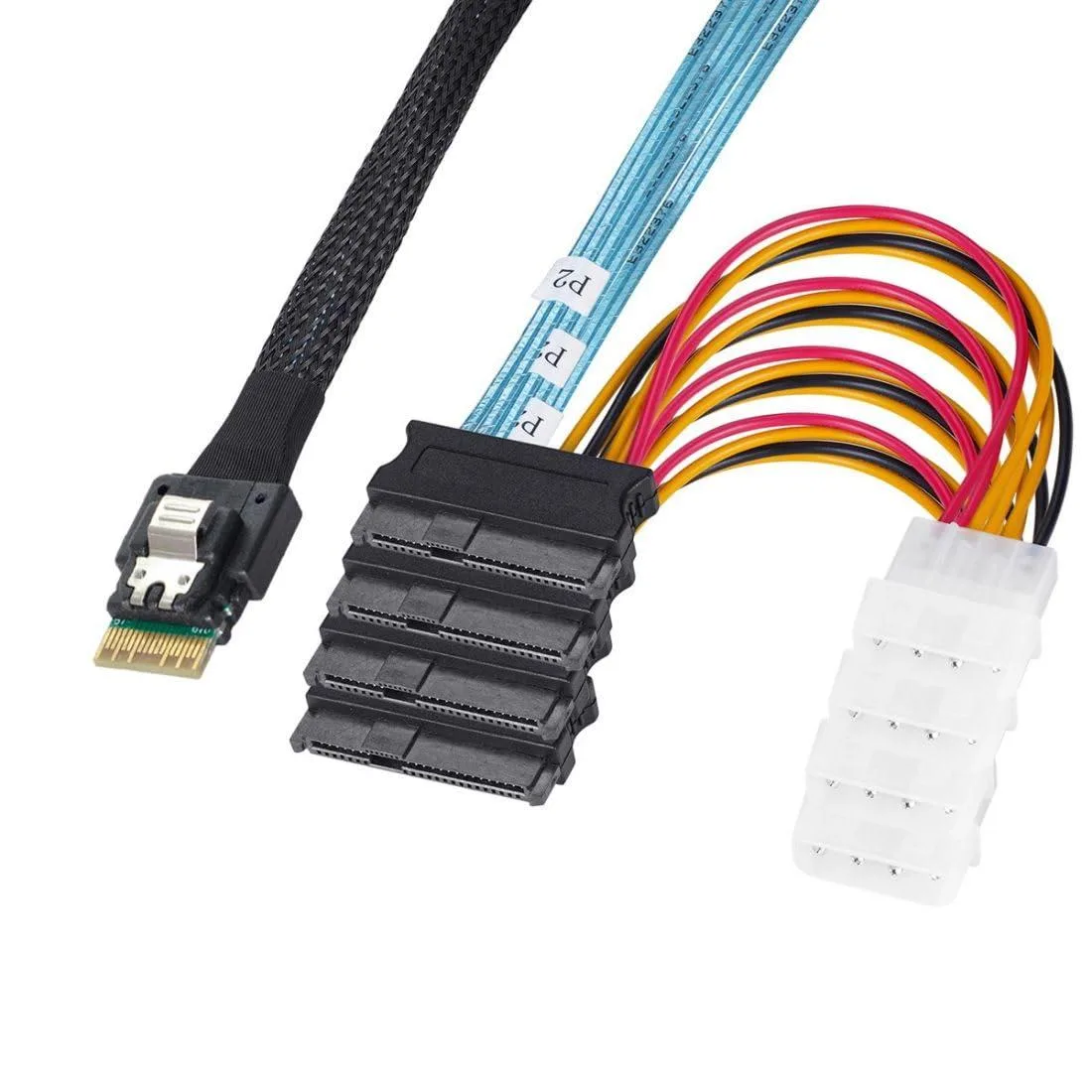 Vszerda Vszerda SFF-8654 4i 38Pin to 4 SFF-8482 29Pin SAS Cable 100cm — product photo
