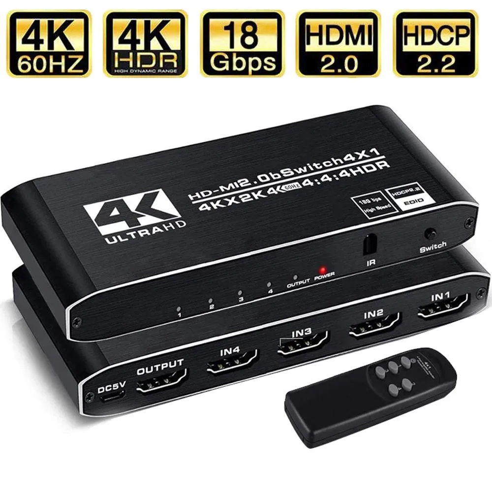 Jansicotek Jansicotek OZQ5-1 4K@60Hz HDMI 4-port video switch — product photo