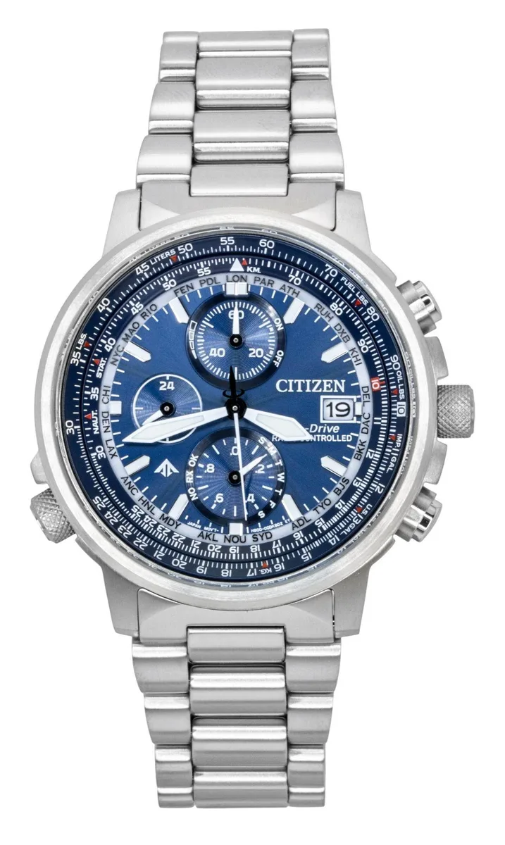 Citizen Citizen Promaster Sky Eco-Drive Chronograph AT8300-58L 41.00 mm Blue Dial 200m Diver's Watch — product photo