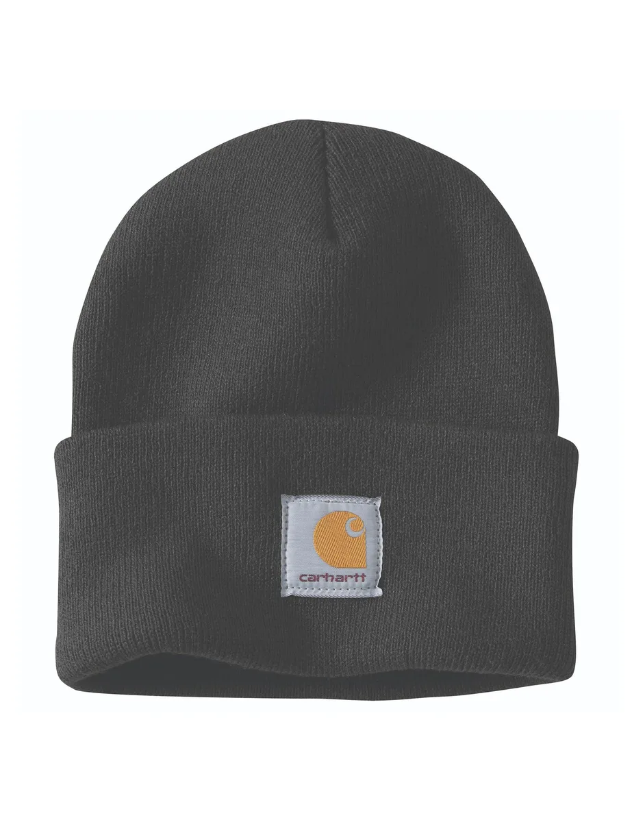  Carhartt A18 Iconic Watch Cap Beanie Black One Size — product photo