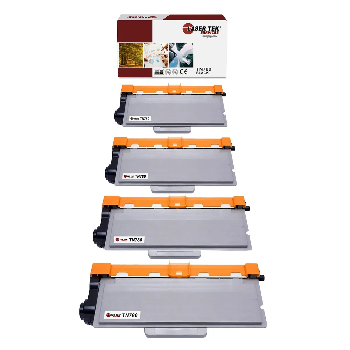 Laser Tek Services Laser Tek Services TN780 4 Pack Black Toner Cartridge 12000 Pages — product photo