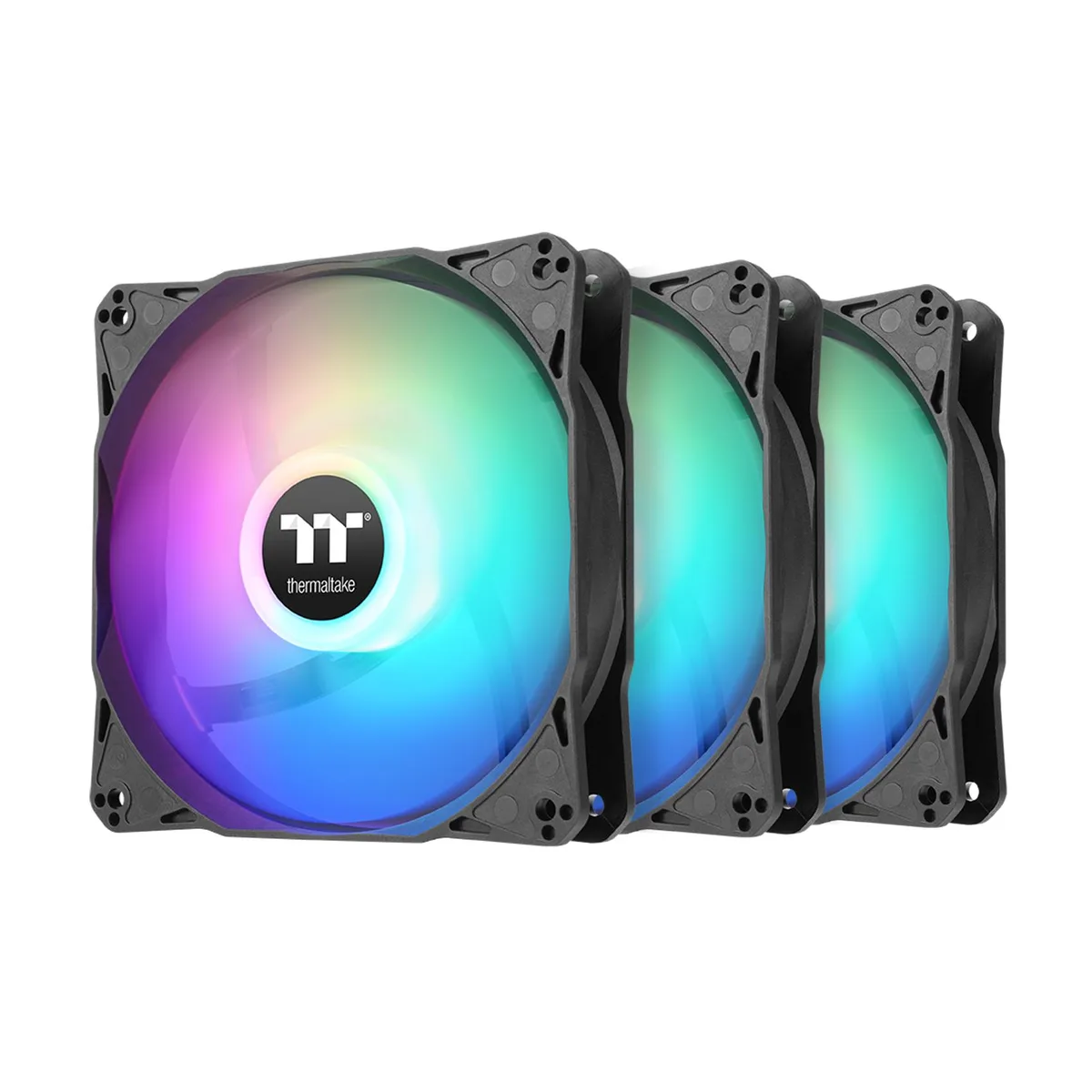 Thermaltake Thermaltake CL-F204-PL12SW-A LE120 ARGB PWM 120mm case fan 3-pack 500-1500 rpm 66.1 CFM — product photo