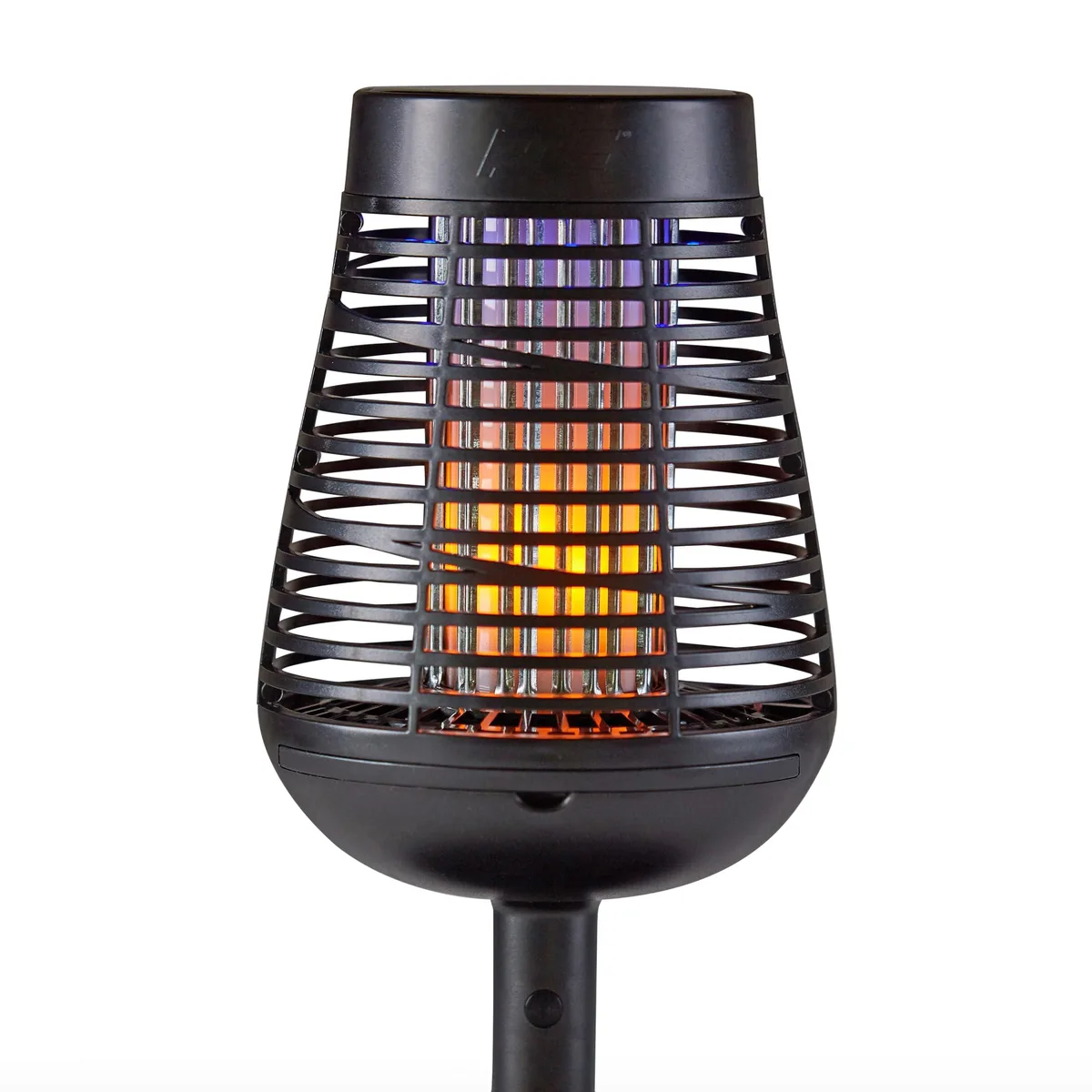 Solar insect killer torch with flickering flame LED and three stake heights