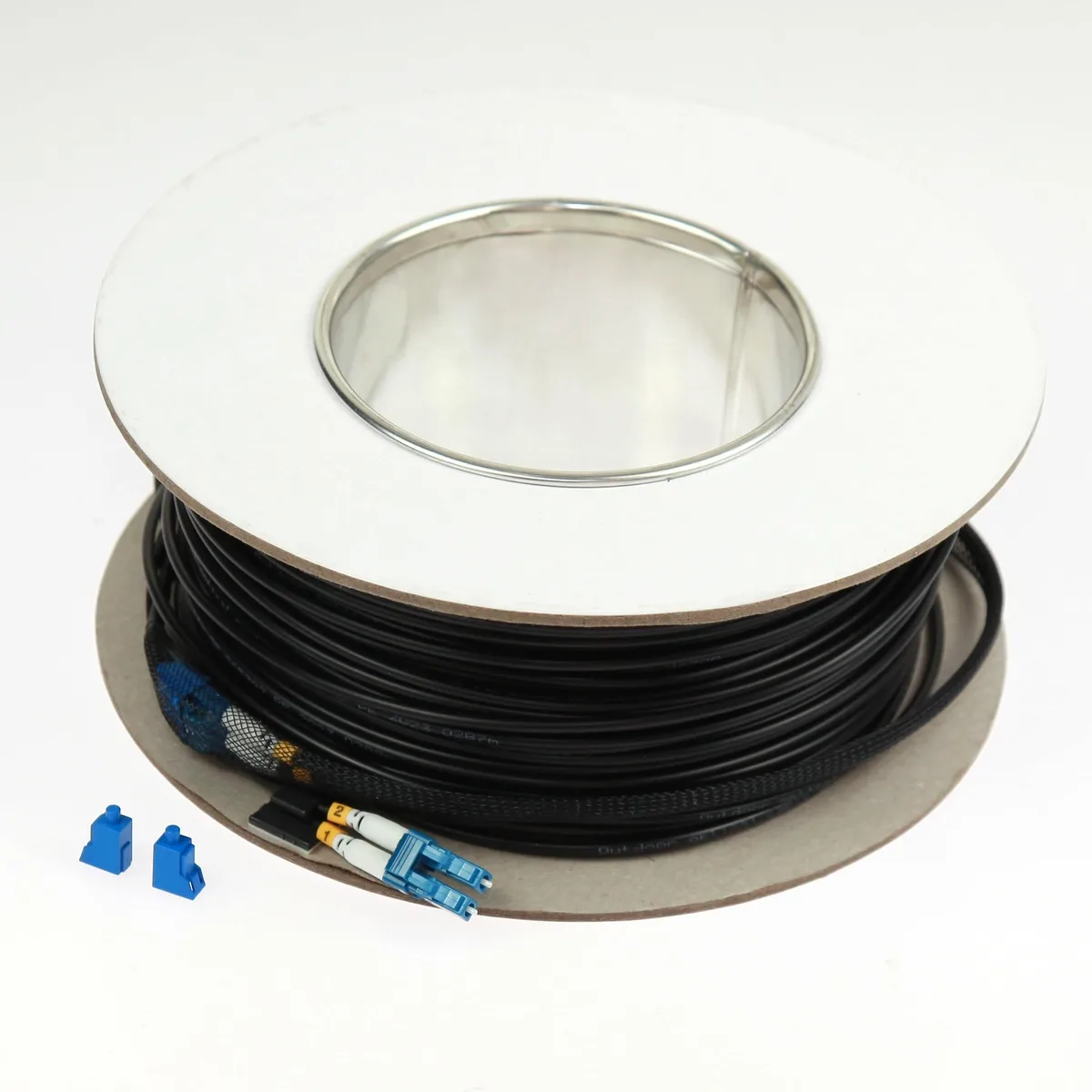 Bolton Technical Bolton Technical Armored Fiber Optic Patch Cord LC UPC Duplex 9/125um 100m/330ft 2 in 1 accessory — product photo