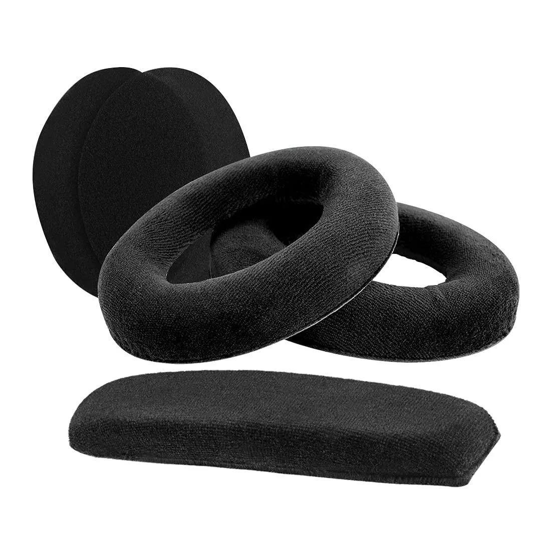 Geekria Geekria Earpad and Headband Set Velour Black for Sennheiser HD598/598SE/598CS/515/555/595/518 — product photo