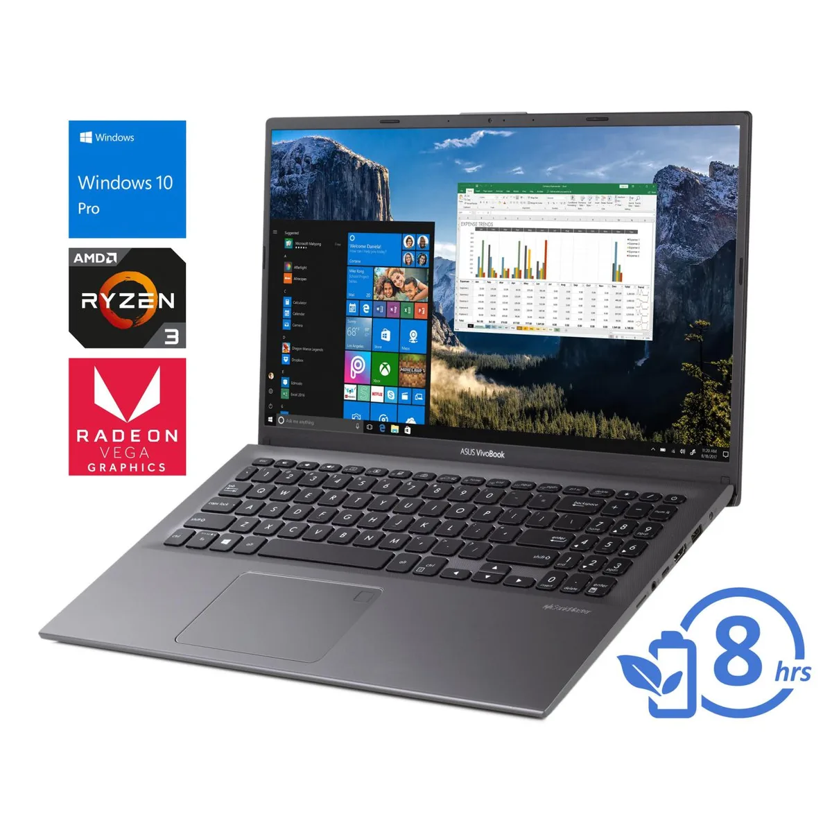 ASUS ASUS VivoBook F512DA laptop, Ryzen 3 3200U, 12GB DDR4, 512GB NVMe — product photo