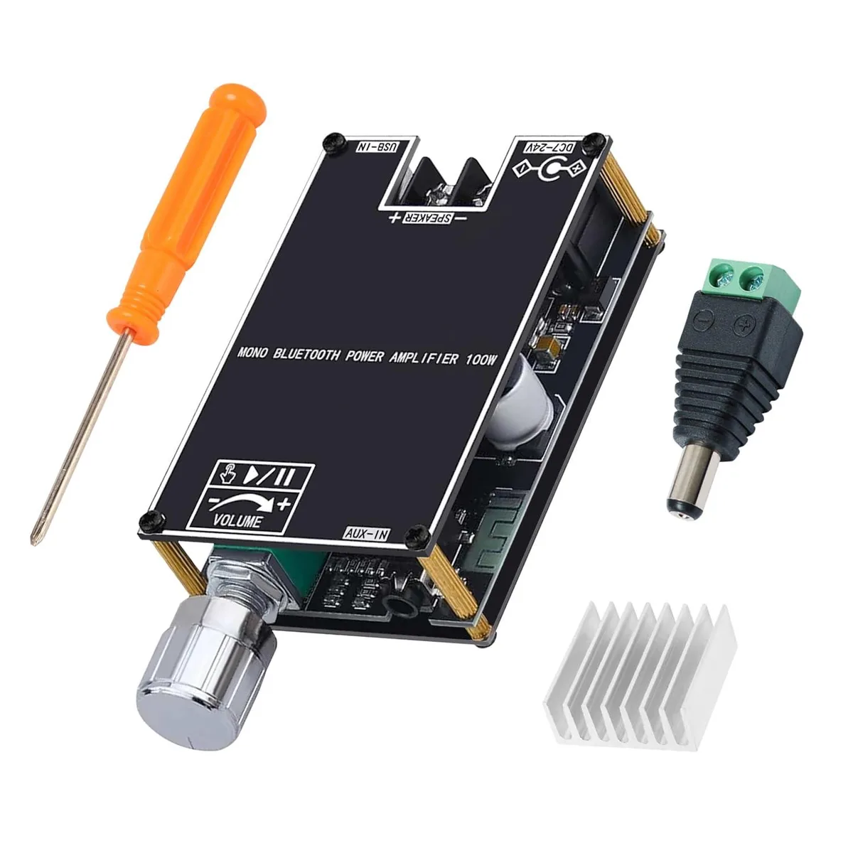  OUCUC ZK-1001B Bluetooth 5.1 Car Amplifier 100W Mono DC 7-24V — product photo
