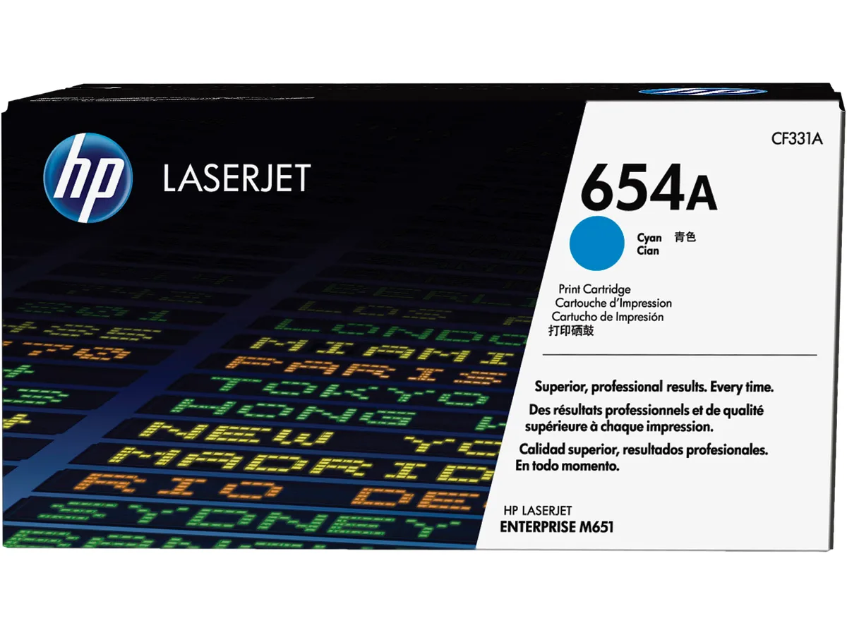 HP HP 654A Cyan Toner Cartridge CF331A 15000 Pages — product photo