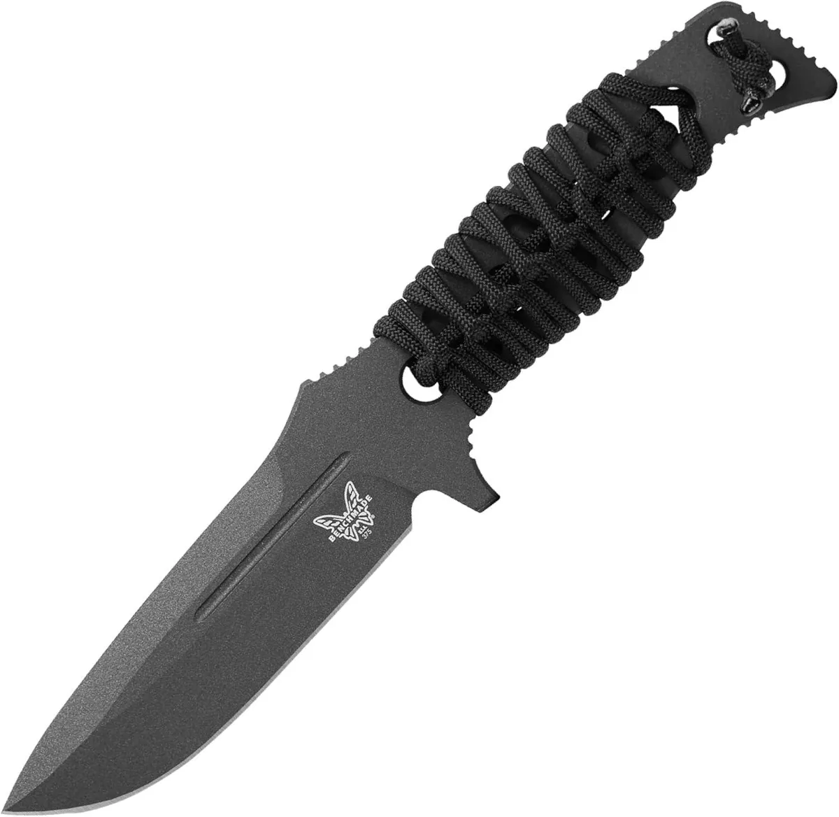 Benchmade Benchmade 375-1 Adamas Fixed Blade Knife 9.17in CPM-CruWear 5.66oz Black Paracord Cobalt Black Cerakote — product photo