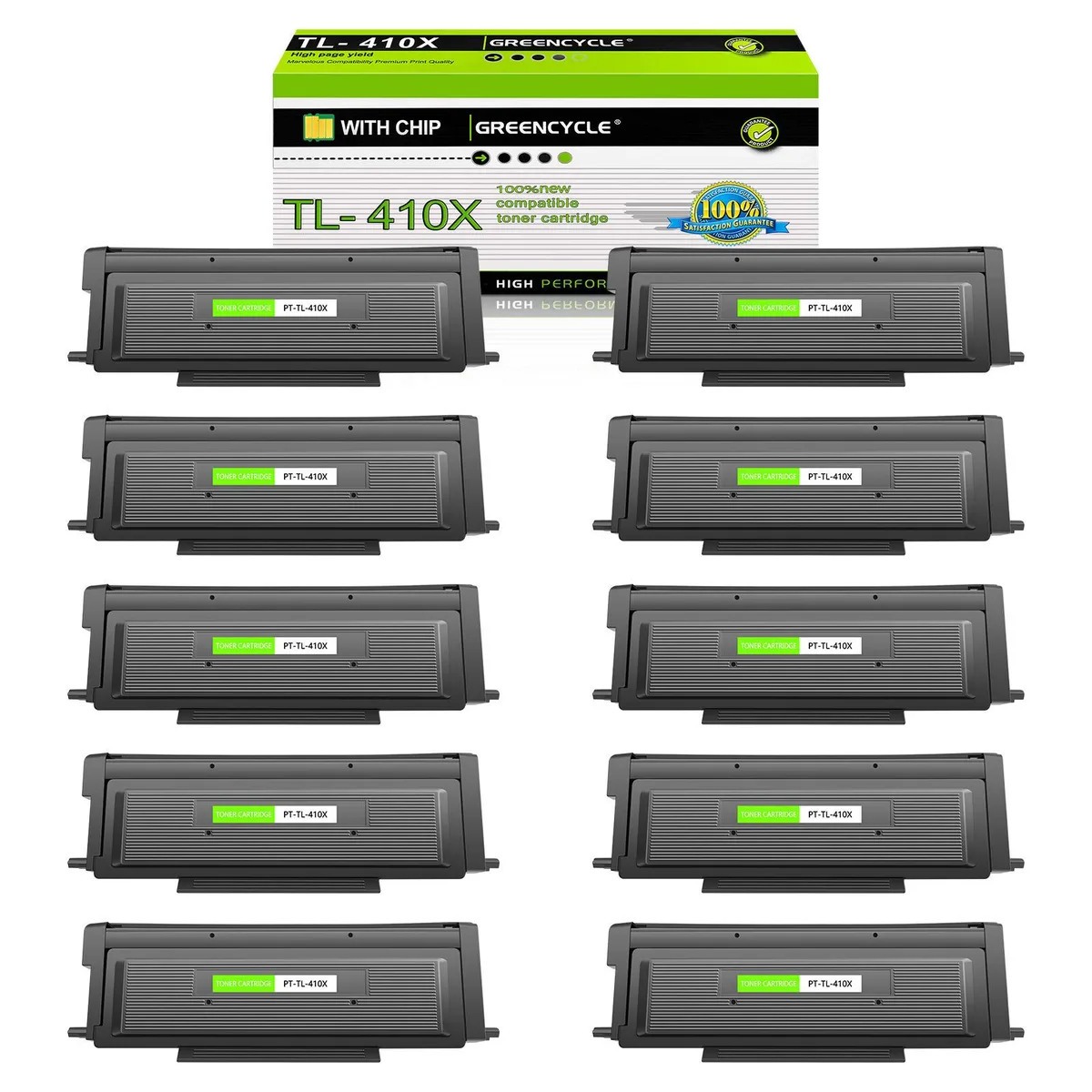 GREENCYCLE GREENCYCLE TL-410X Compatible Black Toner Cartridge 10-Pack — product photo