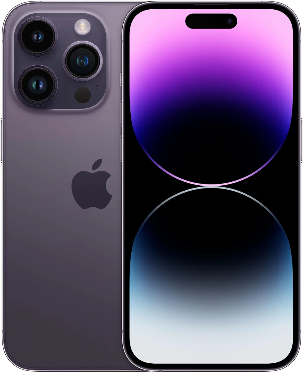 Apple Apple iPhone 14 Pro 128GB Deep Purple cell phones - unlocked — product photo