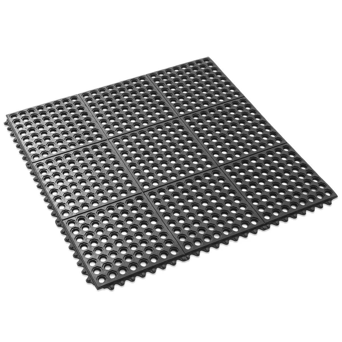 Gridmann Gridmann Rubber Interlocking Floor Mat 36" x 36" Black — product photo