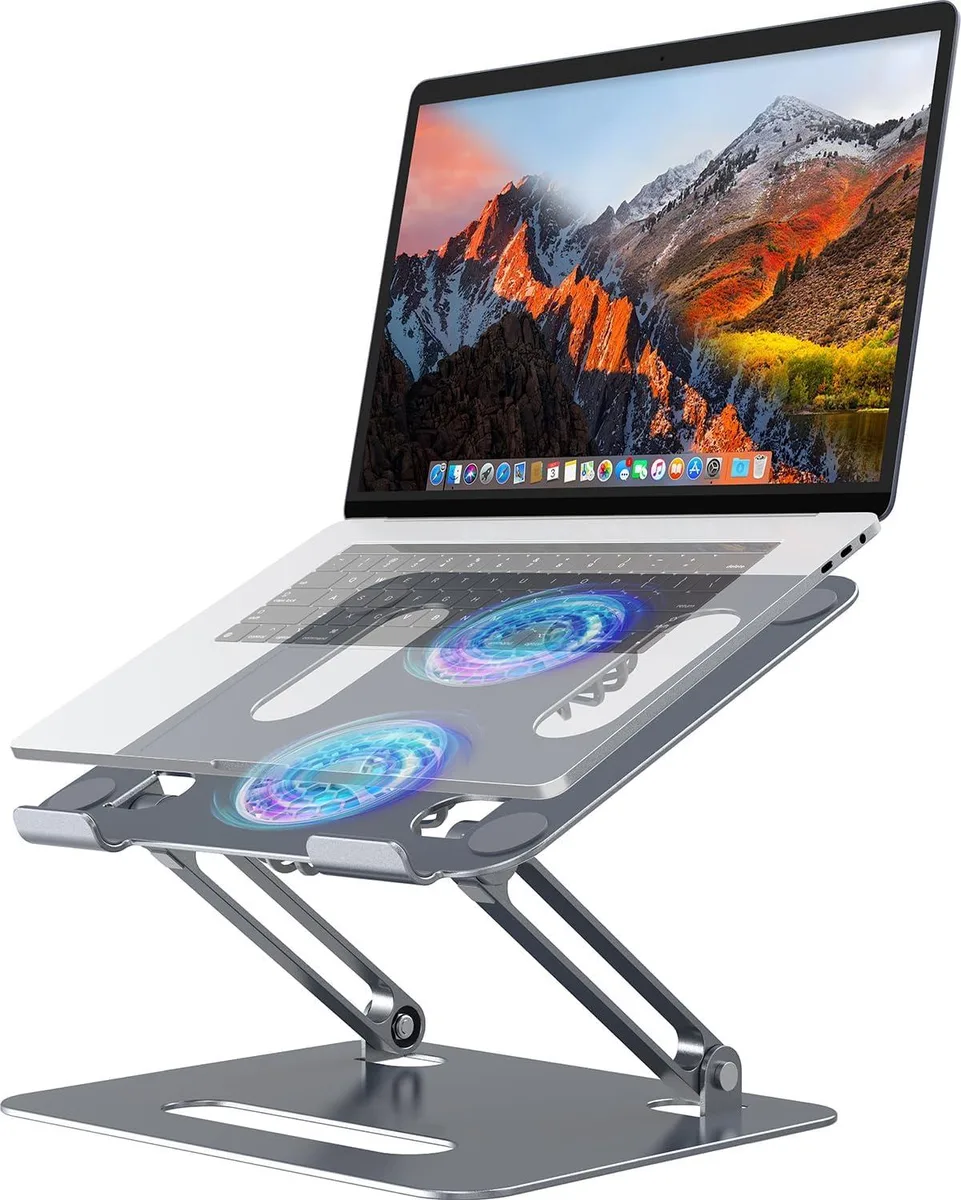 GCROWN GCROWN Laptop Cooling Pad 10-16 Inch Gray — product photo