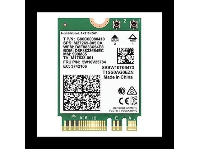 LORDWORLD LORDWORLD AX210NGW Wi-Fi 6E Bluetooth 5.2 adapter — product photo