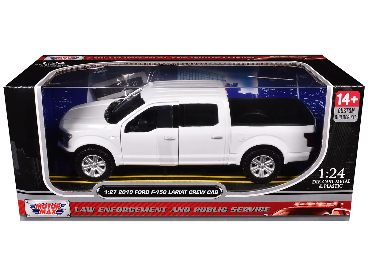 MOTORMAX MOTORMAX 2019 Ford F-150 Lariat Crew Cab 1/27 Custom Builder's Kit Plain White — product photo