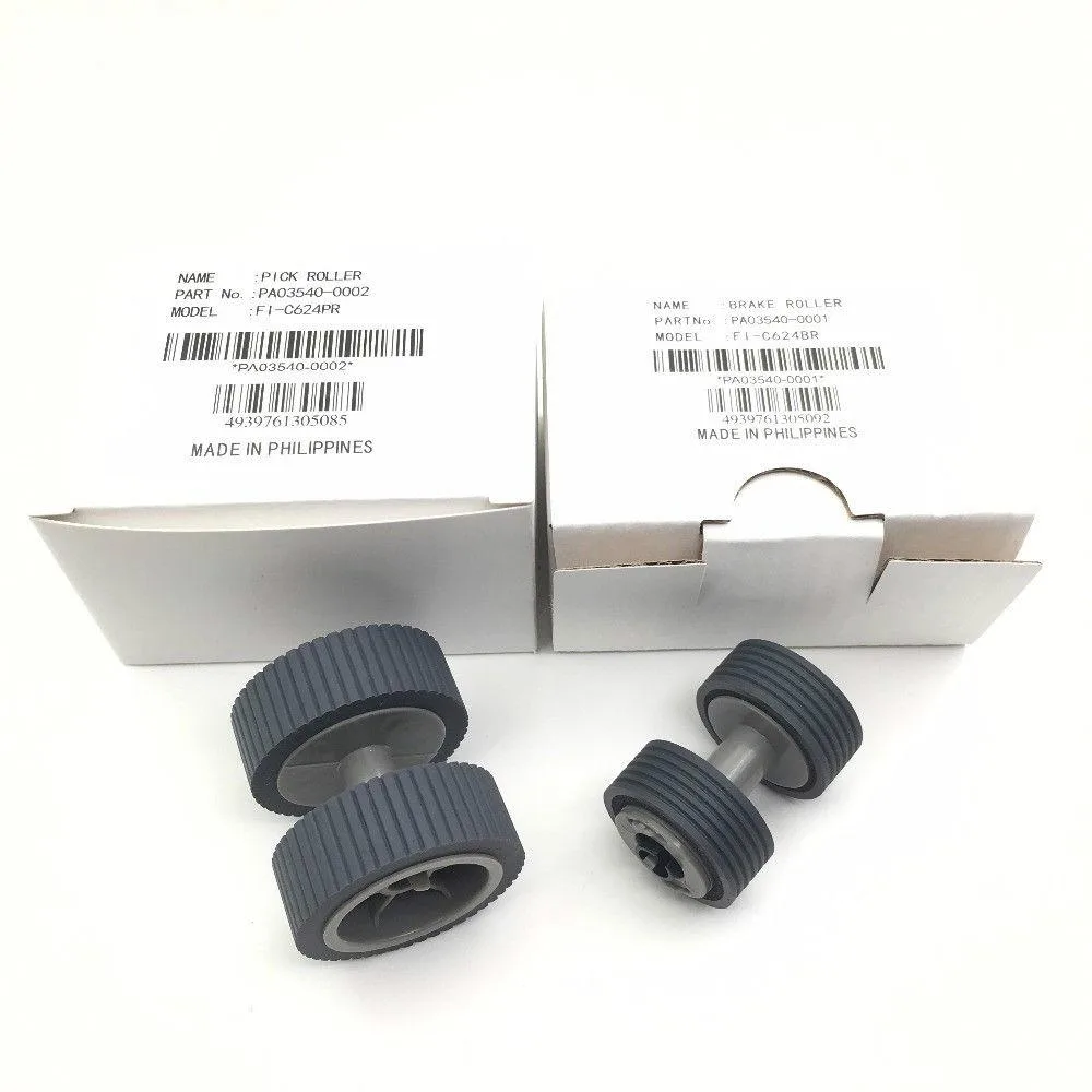 morepartsupply morepartsupply Brake and Pick Roller PA03540-0001 PA03540-0002 for Fujitsu Fi-6130 Series scanner supply — product photo